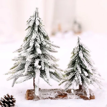 Božično Drevo Burlap Zgrinjati Zasnežene Pokrajine Dogovor, Božični Okraski, Namizno Dekoracijo Doma Umetnih Dreves