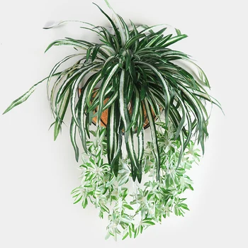 2pcs 65 cm Umetno cvetje rastline Steni Visi Chlorophytum spraviti zelenih rastlin, PVC Ponarejenih Simulacije cvet dnevna soba dekor