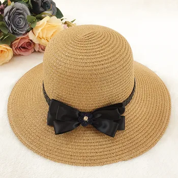Nov sklop konica bowknot bazena klobuk ms pomlad in poletje plaža pokrivalo za zaščito pred soncem topi prostem joker klobuk