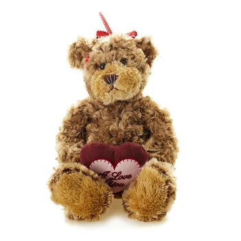 Mehke igrače medved Rita s srcem, 23 cm,