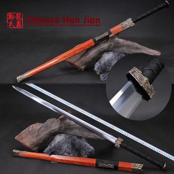 Antični Bronasti Dolg Kitajski Meč 1065High Ogljikovega Jekla Rezilo Osmih Straneh Kovinske Obrti Doma Dekoracijo-Twin Roko Meč